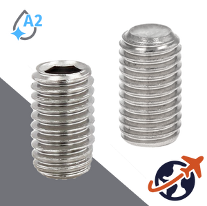 M8X1.25 Cup Point Allen Socket Set Screw - A2 Stainless ISO 4029
