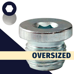 Oversized Steel Allen Socket Metric Drain Plug, DIN 908, M33+