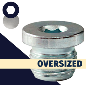 Oversized Steel Allen Socket Metric Drain Plug, DIN 908, M33+