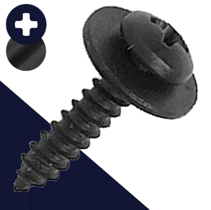 M4.2 Self Tapping Loose Washer Screw Phillips Pan Head Black