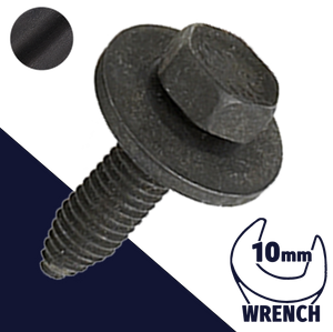 M6 Loose Washer Hex SEMS,CA Type Thread,Body Bolt Black