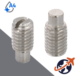 M10X1.5 Slotted Set Screw,A4 Stainless DOG POINT,DIN 417 / ISO 7435