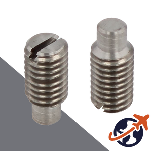 M6X1.0 Slotted Dog Point Set Screw - 14H Steel DIN 417