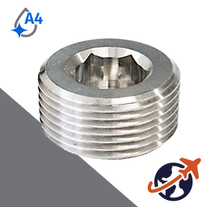 Taper Allen Socket Plug - A4 Stainless DIN 906
