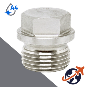 Flanged Allen Socket Plug,DIN 910,A4 Stainless Steel
