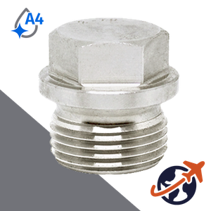 British Flanged Hex Plug,DIN 910 BSPP,A4 Stainless Steel