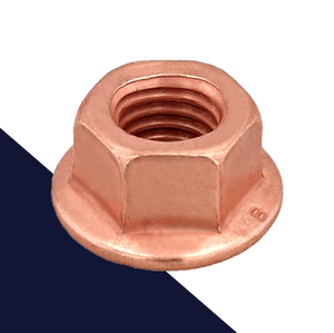 Top Lock Flange Nut COARSE,Steel Class 8 Copper Exhaust,Special Wrench / Heights