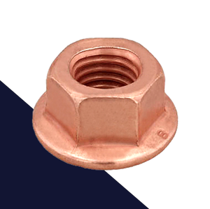 Top Lock Flange Nut COARSE,Steel Class 8 Copper Exhaust,Special Wrench / Heights