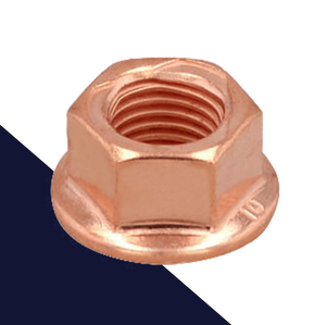 Top Lock Flange Nut FINE,Steel Class 8 Copper Exhaust,Specialty Wrench Sizes