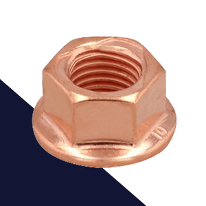 Top Lock Flange Nut FINE,Steel Class 8 Copper Exhaust,Specialty Wrench Sizes