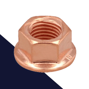 Top Lock Flange Nut FINE,Steel Class 8 Copper Exhaust,Specialty Wrench Sizes
