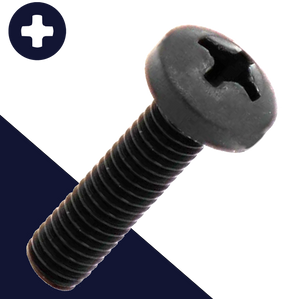 M6 Pan Phillips Screw,DIN 85 / ISO 1580,Black Nylon