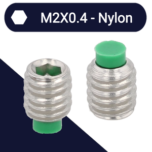 M2 Nylon Tip Set Screw,Stainless Steel,Nylon Dog Point