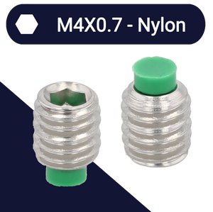 M4X0.7 Nylon Tip Set Screw,Stainless Steel,Nylon Dog Point