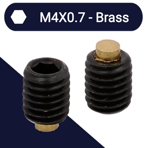 M4X0.7 Brass Point Allen Set Screw - Steel 14H Black