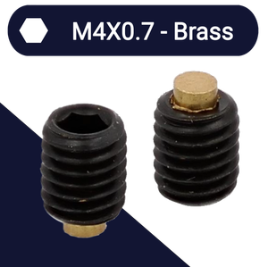 M4X0.7 Nylon Tip Set Screw,Brass,Nylon Dog Point