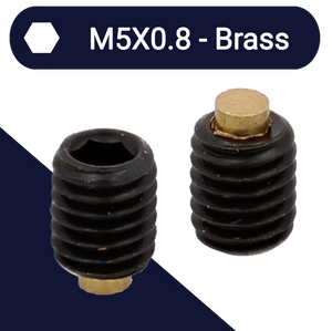 M5X0.8 Brass Point Allen Set Screw - Steel 14H Black