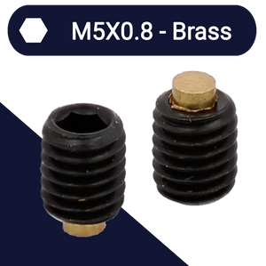 M5X0.8 Nylon Tip Set Screw,Brass,Nylon Dog Point
