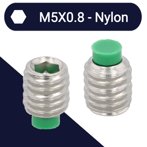 M5X0.8 Nylon Tip Set Screw,Stainless Steel,Nylon Dog Point