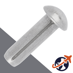 M5 Grooved Pins Round Head - Aluminum DIN 1476