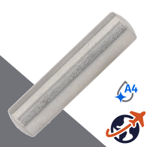 M0.8 Parallel Dowel Pin,A4 / 316 Stainless,DIN 7, Tolerance m6