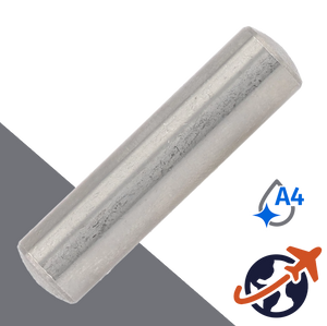 M0.8 Parallel Dowel Pin,A4 / 316 Stainless,DIN 7, Tolerance m6