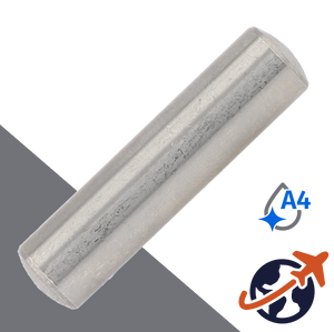 M0.8 Parallel Dowel Pin,A4 / 316 Stainless,DIN 7, Tolerance m6