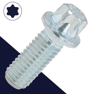 M6X1.0 External Torx,Class 10.9 Steel Zinc,DIN 34800