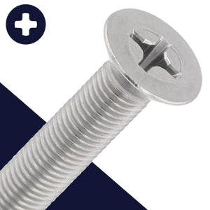 M8X1.0 Fine Thread Phillips Flat Head - Stainless Special