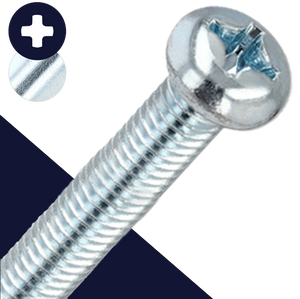 M2.6 Small Head Phillips Steel 4.8, Zinc Plated JIS B-1111