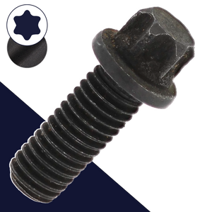 M7X1.0 External Six-Lobe Flange Bolt - Class 10.9 Black