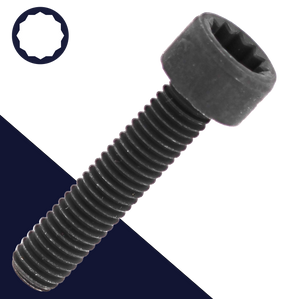 M8X35 Internal 12-Point Socket Cap Screw -  Class 10.9 Black