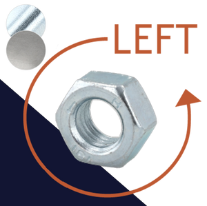 Coarse Hex Nut LEFT HAND Steel, DIN 934