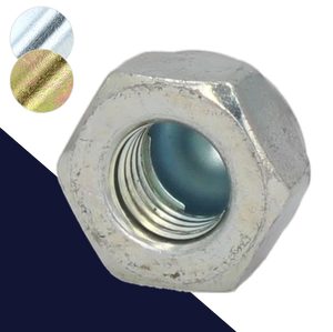 Locking Acorn Nut Fuji,Steel, Zinc Plated,All Metal Lock