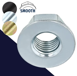 Non-Standard Smooth Flange Nuts,Steel, Various Finishes,Coarse Thread
