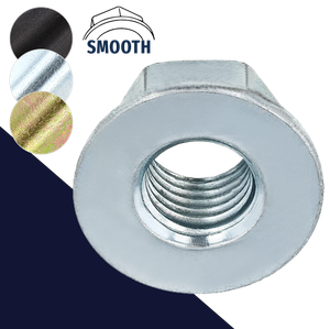 Non-Standard Smooth Flange Nuts,Steel, Various Finishes,Coarse Thread