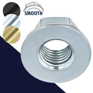 Non-Standard Smooth Flange Nuts,Steel, Various Finishes,Coarse Thread