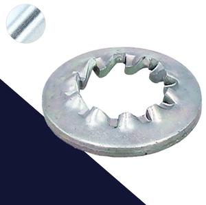 Serrated Internal Lock Washer,Spring Steel, Zinc,Type JZC