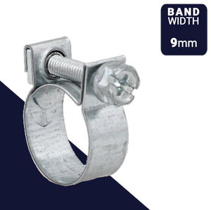 ABA MINI S10 Screw Clamp,Combi Slot Drive Hex,W1 Galvanized Steel