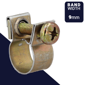 Clamp 10mm GEMI Pan Screw Phillips Drive W1 Steel + Yellow Zinc