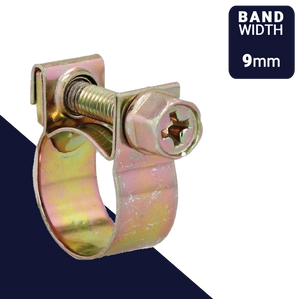13mm ABA MINI S10 Clamp,Cross Drive External Hex,W4 Stainless + Yellow Zinc
