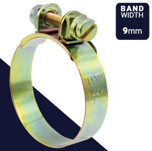 Clamp 13mm Norma Slotted "S" Series Cheese Head W1 Steel + Yellow Zinc