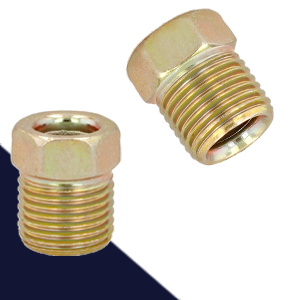 7/16-24" Brake Line End Inverted Flare For 1/4" Tubing