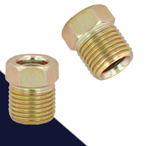 7/16-24" Brake Line End Inverted Flare For 1/4" Tubing