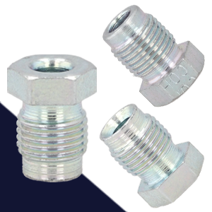 M10X1.0 Brake End,Double + Bubble Flare,4.75mm Line, Steel