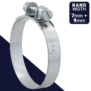 Norma Slotted Screw Clamp,S Series Cheese Head,W1 Galvanized Steel