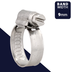 Clamp ABA NOVA S50 Band Width 9mm W5 / 316 Stainless Steel