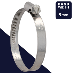 Clamp Norma TORRO Band Width 9mm W4 / AISI 304 Stainless