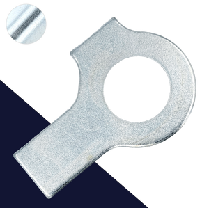 Washer + Double Tab,Zinc Plated Steel,DIN 463