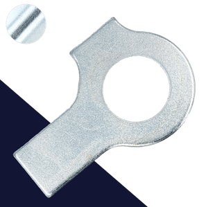 Washer + Double Tab,Zinc Plated Steel,DIN 463